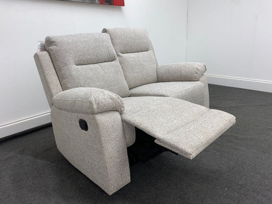 Bellamy Grey Fabric Reclining 2 Seater Sofa