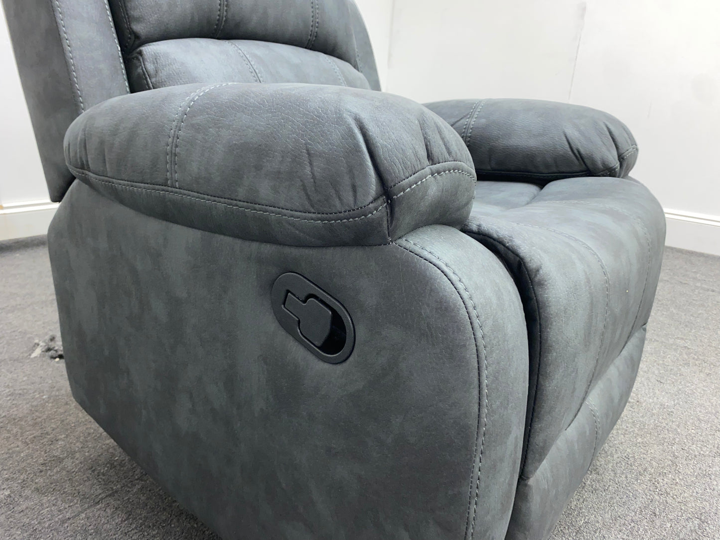 Willow Grey Fabric Recliner Armchair