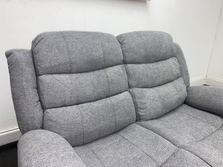 "Lawson" Electric / Power Reclining Grey Fabric Sofa Set - USB Charging & Drinks Tray Table